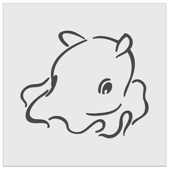 Adorable Sweet Umbrella Octopus DIY Cookie Wall Craft Stencil - 3.5 Inch