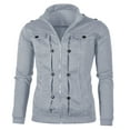 thumbnail image 4 of KKBOTIVE Tracksuit Set for Men Winter Clothes Athletic Sports Casual Full Zip Warm Jogging Sweatsuit Gym Sweatsuits Light Gray Size: M, 4 of 6