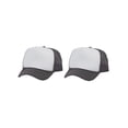 thumbnail image 1 of Top Headwear Men's Blank Rope Trucker Foam Mesh Plain White/Dark Grey, 1 of 2