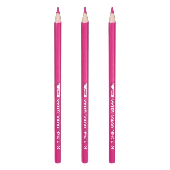 Uxcll Watercolor Pencils, Rose Red Color Pencil Set Sketch Coloring Drawing Colored Pencils Bulk Artist Drawing Supplies for Adult Coloring Book Blending, 3 Pcs