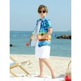 thumbnail image 4 of Aideaone Boys Hawaiian Shirt Kids Tropical Luau 3D Print Button Down Shirts for 7-14 Years, 4 of 6