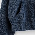 thumbnail image 4 of Chaqueta de lana de invierno para mujer Abrigo grueso Ropa de calle elegante y cálida (Azul marino XL) Tmvgtek Para estrenar, 4 of 5