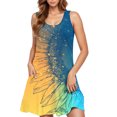 thumbnail image 3 of Sleeveless Floral Sundress for Women Summer Casual Swing Dress A Line Lightweight Tank Dress, 3 of 4