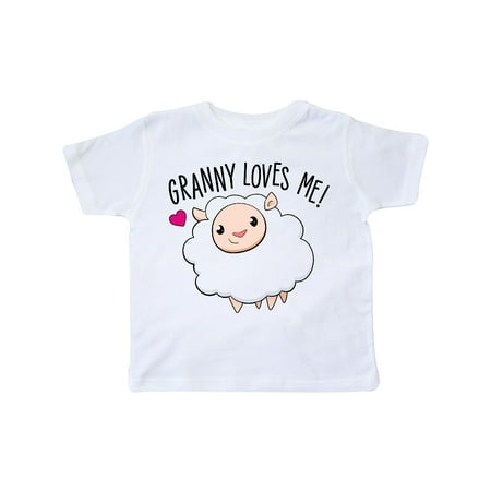 

Inktastic Granny Loves Me- cute sheep Gift Toddler Boy or Toddler Girl T-Shirt