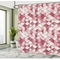 thumbnail image 4 of Ambesonne Geometric Shower Curtain, Abstract Retro Modern Art, 69"Wx70"L, Dried Rose, 4 of 4