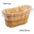 thumbnail image 2 of Injueey 10 Uds. Cubierta de bañera de un solo , bolsa de plástico para el hogar, grandes revestimientos universales transparentes, salón, Accesorios de baño 120x230cm, 2 of 6