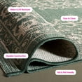 thumbnail image 5 of SAFAVIEH Courtyard Sandra Medallion Indoor/Outdoor Area Rug, Dark Green/Beige, 5'3" x 7'7", 5 of 13
