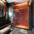 thumbnail image 2 of 60 in. W x 72 in. H Framed Pivot Shower Door in Silver with Clear Glass, 2 of 8