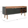 thumbnail image 5 of SAFAVIEH Safiya 2-Shelf Media Stand Walnut / Black, 5 of 7