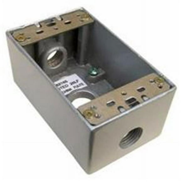 Morris Products 36000 Boites Étanches - un Gang 18 Pouces Cubes Capacité - 3 Trous de Sortie 0.5 Po Gris Sans Cosses