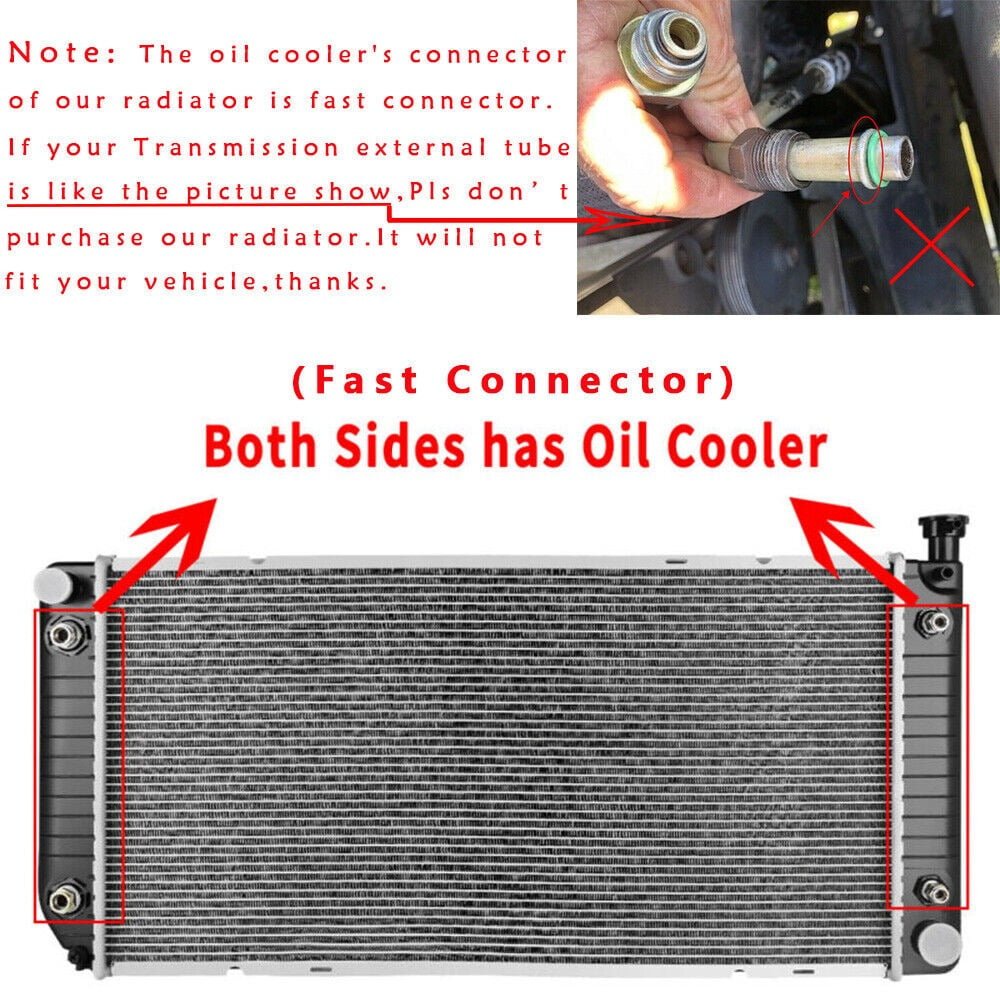 RVNI Radiator for 1999-2000 Chevy Chevrolet Tahoe C1500 C2500 C3500 GMC Yukon K1500 K2500 K3500 Cadillac 5.0 5.7 V8