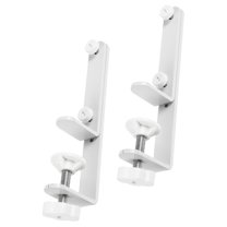 Pretyzoom 2pcs Desk Bracket for Pegboard Table Mount Desktop Connector Shield Holder Clamp Support Tool for Garage Kitchen Home