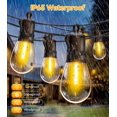 thumbnail image 4 of Luces de Cuerda para Exterior TBOSW 15 Bombillas 15m Impermeables con Control Remoto, 4 of 8