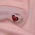 thumbnail image 3 of Bijoux en Liquidation Mode Féminine Double Cœur Doux Alliage Cœur Rouge, 3 of 3