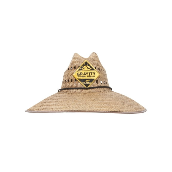 Gravity Outdoor Co. Patch Ultra 5" Brim Straw Sun Hat w/ Panel Holes