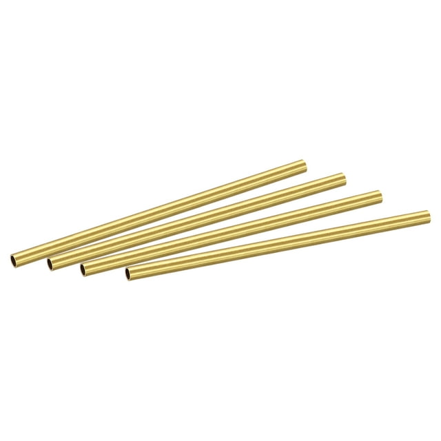 Tubo redondo de latón Unique Bargains 4,5mm OD 0,5mm Pared Grosor 100mm longitud 4uds