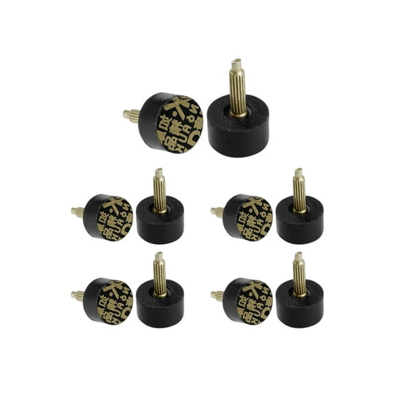 INSPIRE CHIC Women's Shoes Repair Round High Heel Tips Lift Stiletto Black 12mm