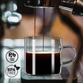 thumbnail image 4 of Baalaka Espresso Cups Set of 2, 4.3oz Glass Expresso Shots Small Coffee Cup with Handle, 4 of 7