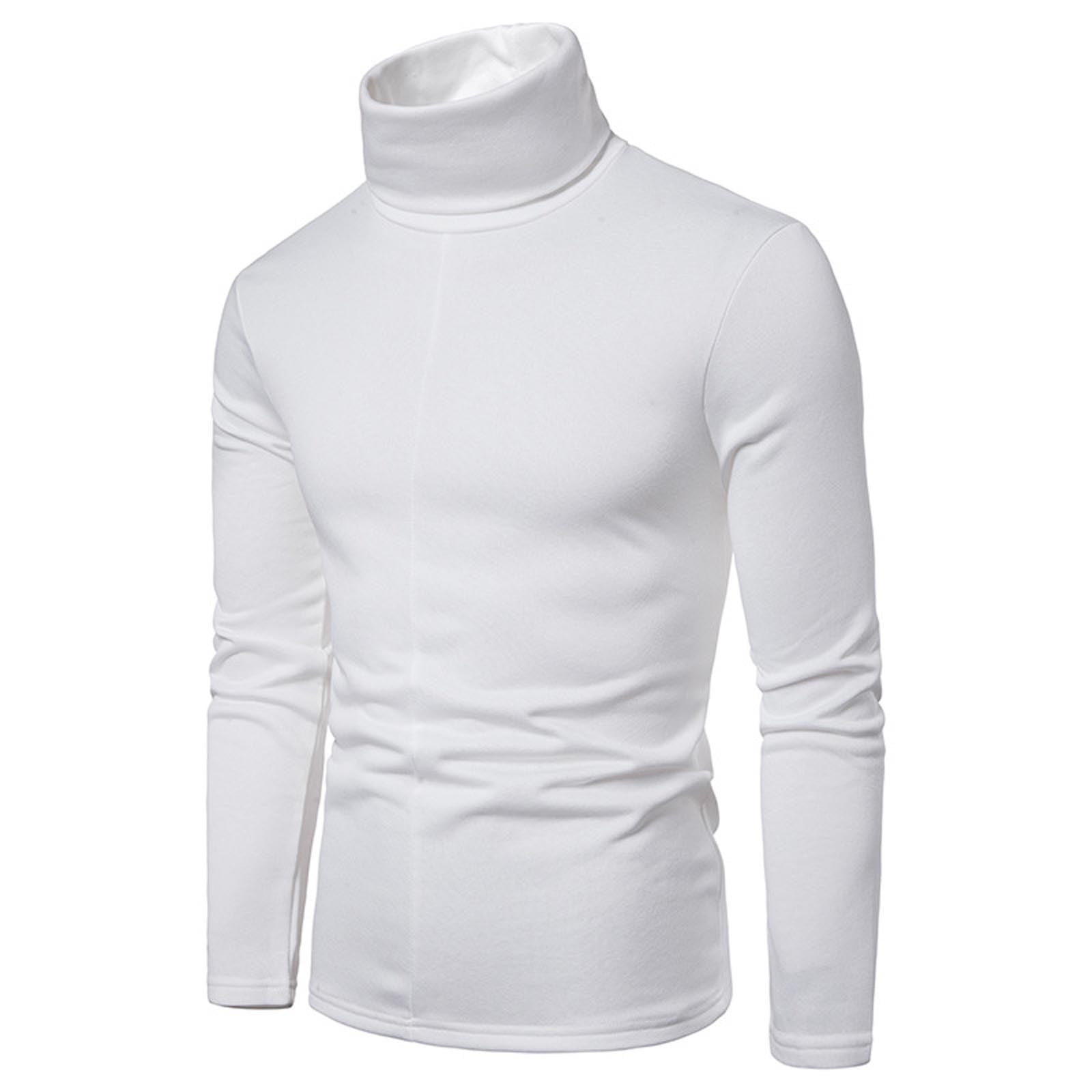 Rxirucgd Long Sleeve Tee Shirts For Men Men Solid Turtleneck Casual Slim Fit Pullover Warm T Shirt Bottoming Shirt Mens Shirts Other