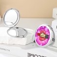 thumbnail image 5 of AOLIKAI Compact Mirror, Cute Lips Bite Lipstick Pattern Pocket Makeup Mirror, Double-Sided 2 x 1x Magnification Metal Small Folding Portable Handheld Cosmetic Mirror for Girls Women, 5 of 7