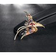 thumbnail image 5 of Broche de animales, adorno de ropa, aleación de moda, aceite de goteo de diamante, broche de Fénix, accesorio de flor de pecho elegante para mujer Excelente Rendimiento, 5 of 5
