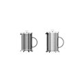 thumbnail image 3 of Advancent Cafetera de prensa francesa Hervidor de agua Máquina Ware Espuma Soporte de filtro de vidrio aislado Filtro doméstico Presente Juegos de servir café y té Plata, 3 of 6