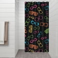 thumbnail image 3 of Graffiti Art Shower Curtain Fashion Stylish Chic Modern Aesthetic Classic Abstract Geometric Retro Vintage Minimalist Artistic Colorful Abstract Pop Art Tie Dye Psychedelic Art Rainbow Gradient, 3 of 5