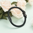 thumbnail image 4 of Personalised Skull Men's Leather Bracelet Memorial Cremation Jewelry for Ashes Holder Urn Bracelets, 4 of 7