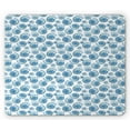 thumbnail image 1 of Shells Mouse Pad, Watercolor Illustration of Chesnut Turban Type Shell Top View Nautical, Rectangle Non-Slip Rubber Mousepad, Blue Pale Blue White, by Ambesonne, 1 of 2