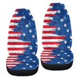 thumbnail image 6 of ZIATUBLE American Flag Front Seat Cover Set Dog Paw Vehicle Seat Protector Car Cover Fit for Cars Sedan SUV 2 Pcs Breathable Driver Seat Covers Auto Interior Accessory for Women for 4th of July, 6 of 7