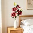 thumbnail image 6 of Artificial Lily Flowers, Realistic Faux Floral Arrangement Ornaments for Home and Hotel Use, Maintenance Free Wedding Decor, Lifelike Decorative Flower Pieces for Indoor Outdoor Display, 6 of 6