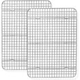 thumbnail image 1 of Soro Essentials - Juego de 2 rejillas de alambre cromadas de tamaño completo de 10" x 18" - Rejilla de enfriamiento para hornear. Se adapta a bandejas de pan de tamaño completo. Rejilla para hornear., 1 of 5