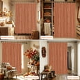 thumbnail image 6 of Solid Color Shower Curtain, Waterproof Shower Curtains for Bathroom, Modern Minimalist Linen Texture Burnt Orange Washable Fabric Bathtub Curtain Set Bath Decor with 12 Hooks 72"x78", 6 of 8