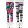 thumbnail image 3 of BULLPIANO 2 Pack Toddler Girls Leggings Footless Thick Winter Tights Stretchy Trousers Baby Legging Pants 3-11 Years, 3 of 9