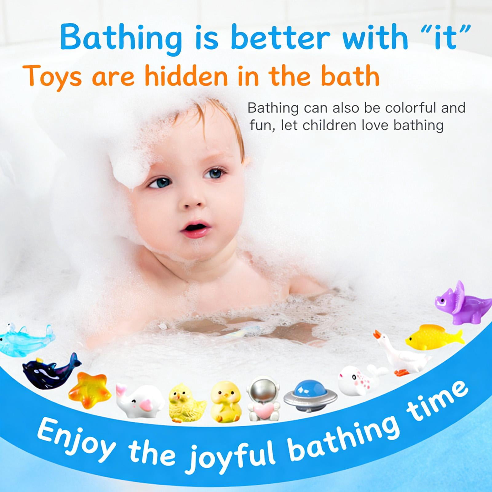 Fun Bath Toys, 2 Oz, 12 Pc, All Ages Bath Toys, Bath, Ocean Animal Figurines, Toys for Student, Gift for Student, All Ages Play, Bath