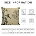thumbnail image 5 of ONETECH Ink Wash Painting Throw Pillow Cover Bamboo Cushion Covers Traditional Chinese Calligraphy Culture Home Decorative Pillowcases, 5 of 5