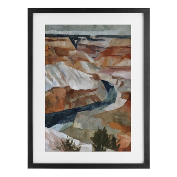 Stupell Industries Canyon Rim Textures Impression Black Framed Print Under Glass, design by Chromatic Storm Studio