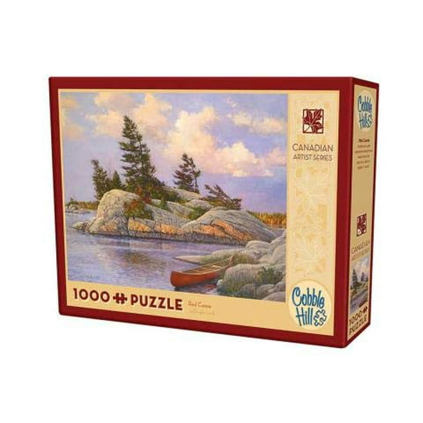Cobble Hill Red Canoe By Artist Douglas Laird 1000 Piece Jigsaw Puzzle
