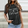 thumbnail image 2 of UANWENN Femmes Sois Vraie Pas T-Shirt Manches Courtes T-Shirts Graphiques Inspirants T-Shirts Hauts de Course et T-Shirts Femmes T-Shirts à Manches Longues pour Femmes Automne 2 T T-Shirts Superposables pour Femmes T-Shirts Femmes Manches Courtes, 2 of 4