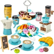 Vive Comb 38 Pieces Afternoon Party Plastic Play Tea Set, Multi-color
