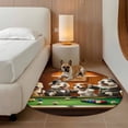 thumbnail image 4 of 6ft Washable Round Rug, Dog Playing Billiards Non-Slip Circle Area Rug for Living Room Bedroom, Funny Animal Indoor Floor Mat for Home Decor, 4 of 9