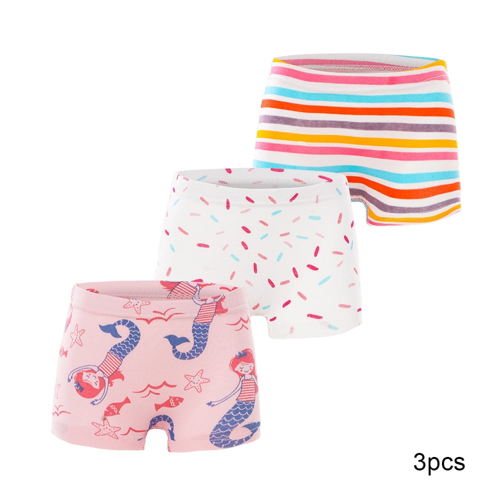 Set Of 4 Cute Girls Boxer Womens Cotton Boxer Briefs For Kids Little Girls  Teens Underwear, Baby Boxers, Ages 3 12 X0802 From Lianwu08, $10.14