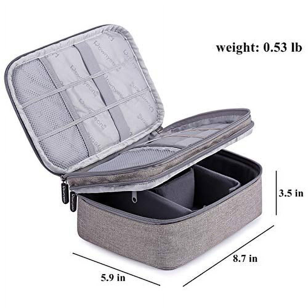Rownyeon Makeup Train Cases Travel Makeup Bag Waterproof Portable Cosmetic  Cases Organizer with Adjustable Dividers for Cosmetics Makeup Brushes  Toiletry Jewelry Digital Accessories (Grey Small) 