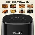 thumbnail image 4 of RAMJOY Air Fryer 3.8 Quarts for 1-2 people, 8-in-1 Functions, Air Fry, Roast, Bake, Broil, Preheat, Shake, Digital Small Air Fryer, Nonstick Dishwasher-Safe Basket, Compact Air Fryers, Black, 4 of 5