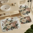 thumbnail image 6 of Bathroom Shower Curtain Sets with Rugs, Elegant Leaf Pattern Printed on Bath Room Accessories Sets, Suitable for Small Bathroom Gym Guest Bath, 72 x 72 inches, 6 of 8