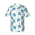 thumbnail image 4 of Wukai Cartoon Poodle Dog Men's Hawaiian Shirt Short Sleeve Casual Button Down Summer Beach Aloha Shirt Tropical Print Holiday Party, 4 of 8