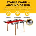 thumbnail image 4 of Red Roses Table Cloths for 5 Foot Rectangle Tables, Valentine's Day Romantic Floral Black White Plaid Patio Waterproof Elastic Fitted Tablecloths, Washable Rectangular Table Cover for Camping, 4 of 8
