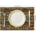 thumbnail image 2 of Farmhouse Cabin Placemats Set of 6,Country Style Vintage Plank Deer Bear Pinecone Lake Rustic Lodge Print Table Mats for Home Dining Table Kitchen Farm Party Decor 6PCS, 2 of 5