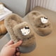 thumbnail image 4 of Zapatillas de felpa mullidas de Hello Kitty para uso exterior, zapatos para niños, otoño 2024, lindas zapatillas de algodón de princesa para niñas, 4 of 5
