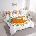 thumbnail image 3 of Homewish Safari Animal Fox 7-Piece Twin Bedding Sets,Colorful Country Leaves Bedding Comforter Set,White Orange Sheet Sets For Girl Teens,Luxury Bedroom Decor Reversible, 3 of 8